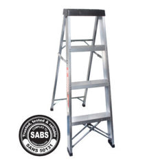 4-Step Lightweight Aluminium Ladder (TOOL1207) | Slim Folding Step Stool for Home, & Garage