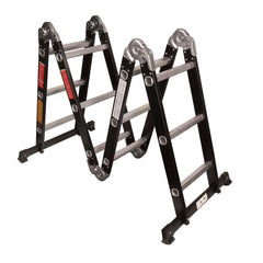 Multi-Function Folding Ladder (TOOL1263) | Black Aluminum Step, Ladder