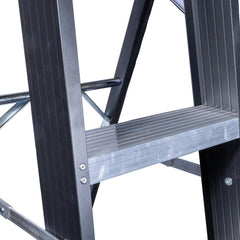 TRADE PROFESSIONAL Black 4 Step A Frame Aluminium Ladder TOOL1265