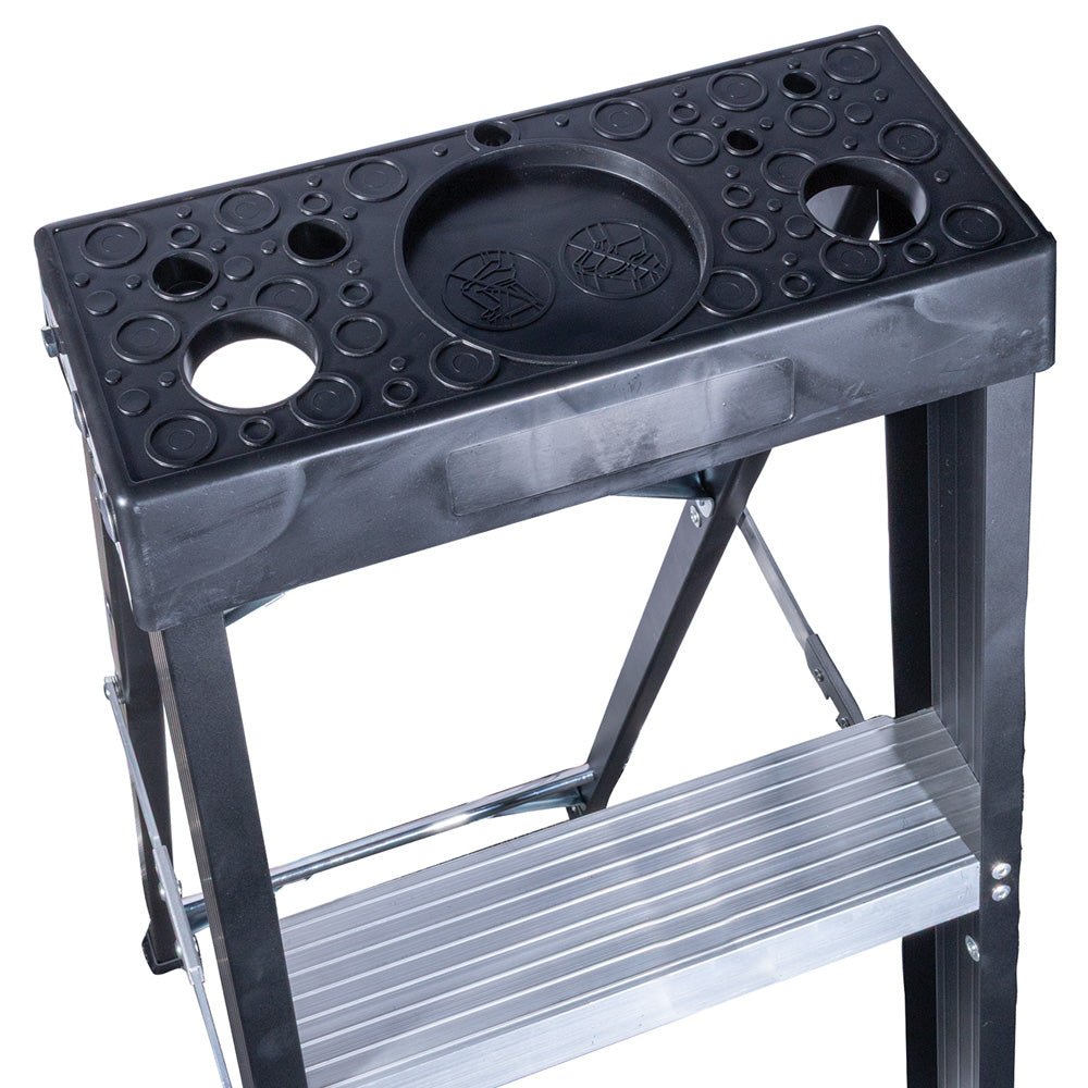 TRADE PROFESSIONAL Black 4 Step A Frame Aluminium Ladder TOOL1265