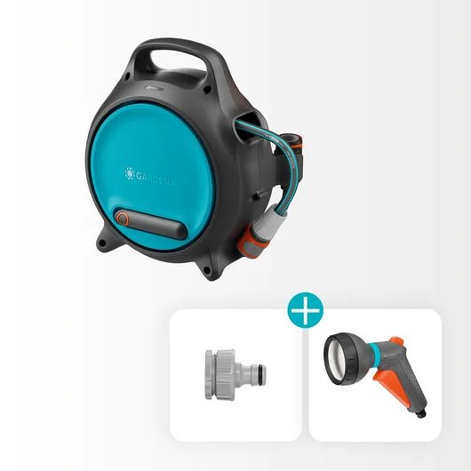 GARDENA Portable Hose Box Move 10m | Easy Crank Rewind | Complete Watering Kit | South Africa