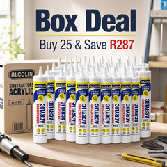 Alcolin White Contractor Acrylic WHITE  260ml BOX DEAL 25PCS