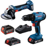 Bosch 18V Cordless Drill & Angle Grinder Combo Kit | GSB 183-LI + GWS 180-LI Professional 2-Tool Set