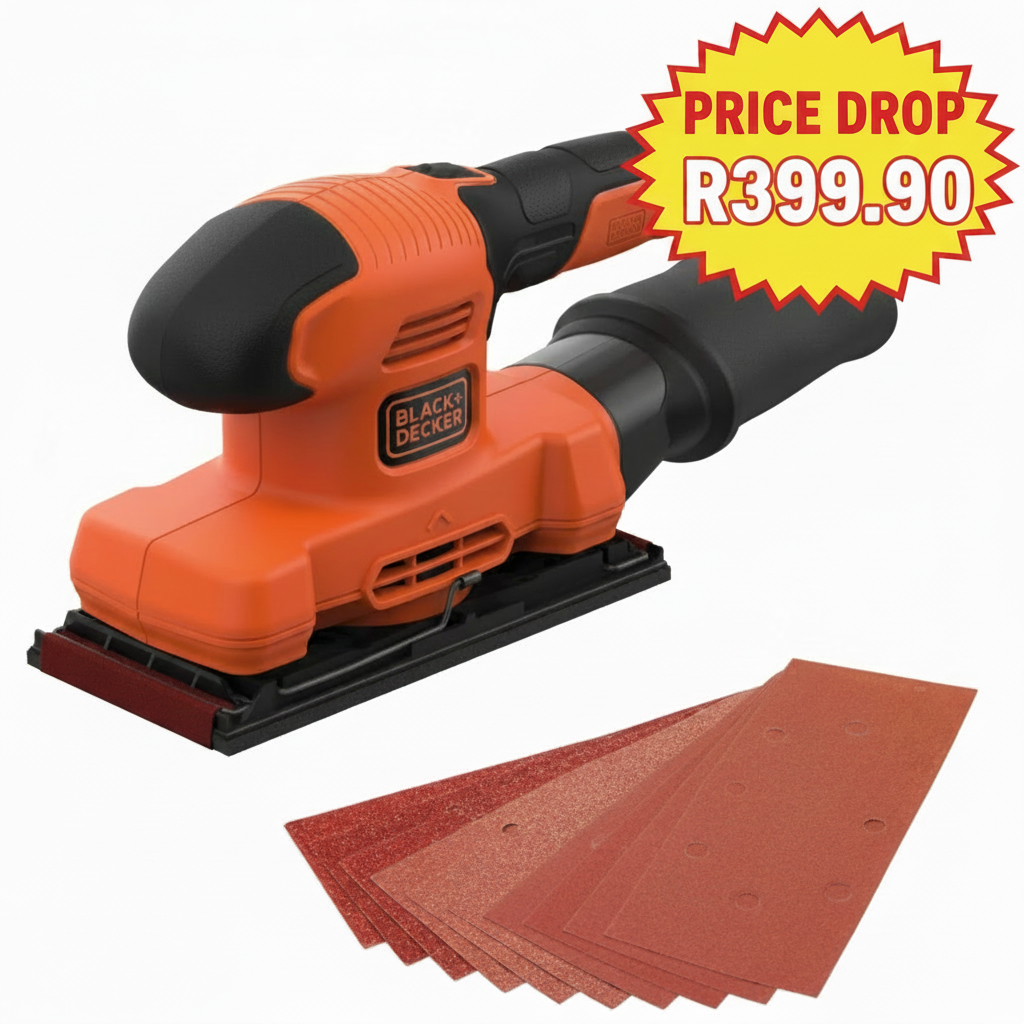 Black & Decker BEW220KAX-QS 150W 1/3 Sheet Finishing 18.9 inch Belt Sander