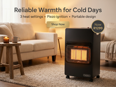 Cadac 3-Panel Roll-About Gas Heater | 4100W | Piezo Ignition | Hose &amp; Regulator Included | South Africa