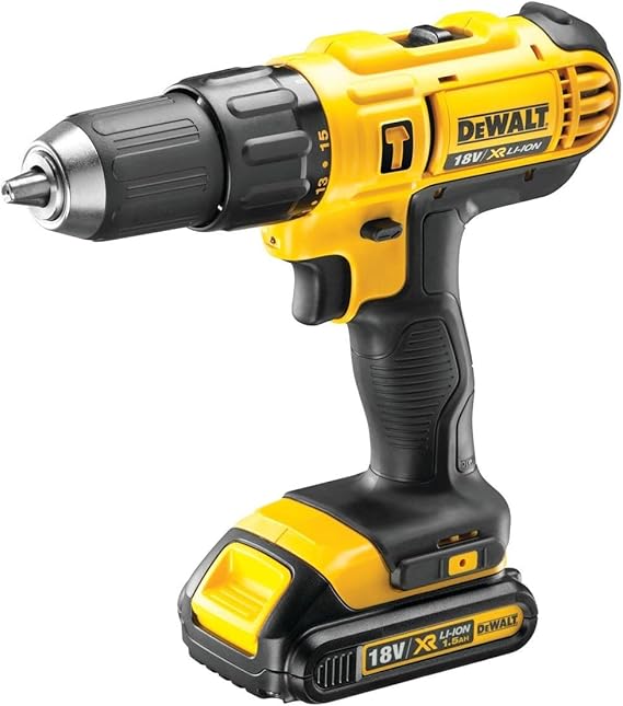 DeWalt 18V 1.5Ah Hammer Drill Driver with 100 Bits Set