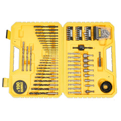 DeWalt 18V 1.5Ah Hammer Drill Driver with 100 Bits Set
