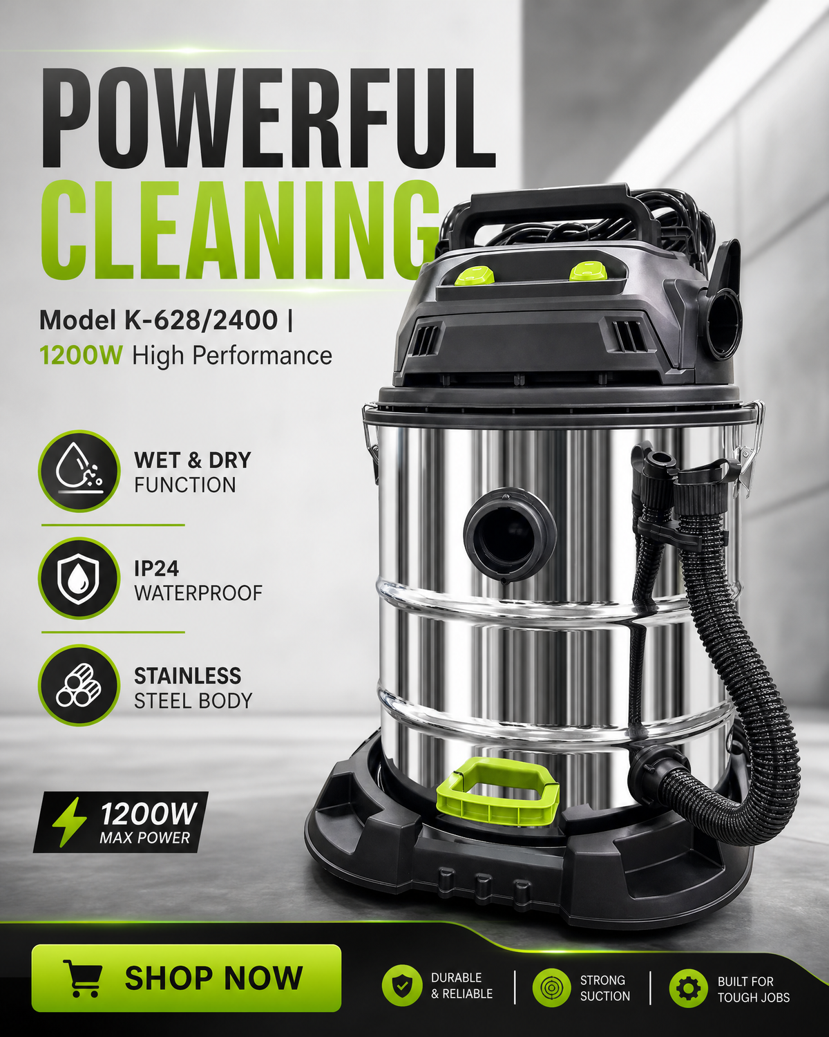 VACUUM WET N DRY 60L - NGUNI