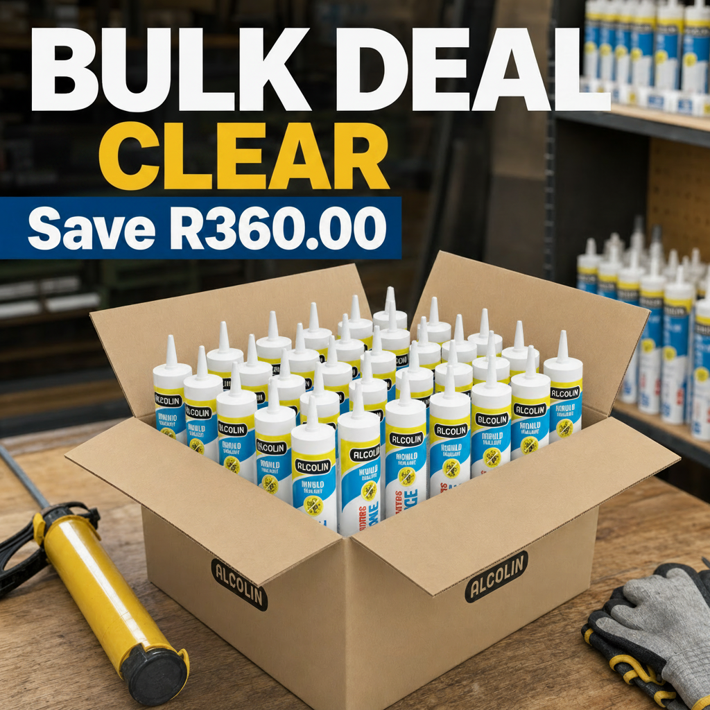 ALCOLIN Contractors Silicone CLEAR Box 24PCS Bulk Box Deal