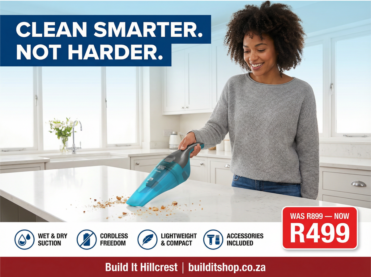 Black & Decker 7.2V Cordless Wet & Dry Dustbuster Hand Vacuum + Accessories