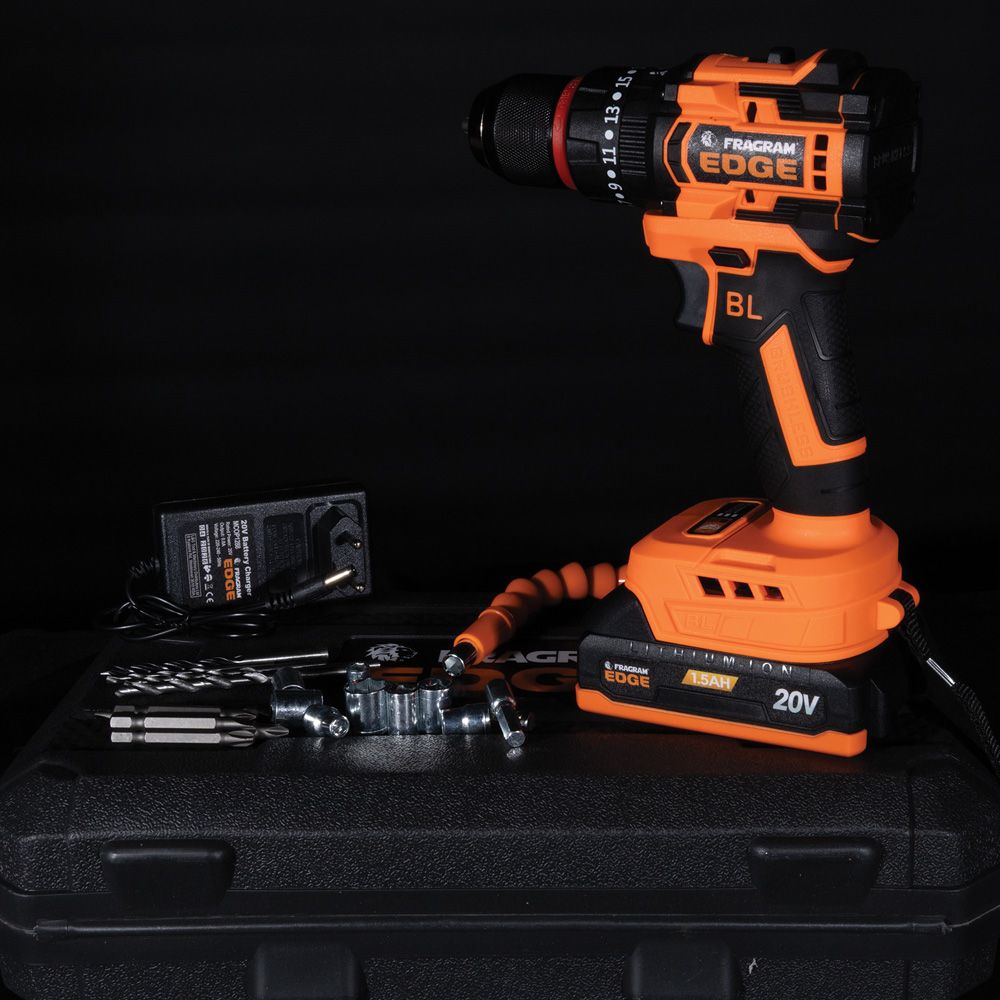 Fragram Edge 20V Brushless Cordless Impact Drill Kit | Battery + Charger + Case | South Africa