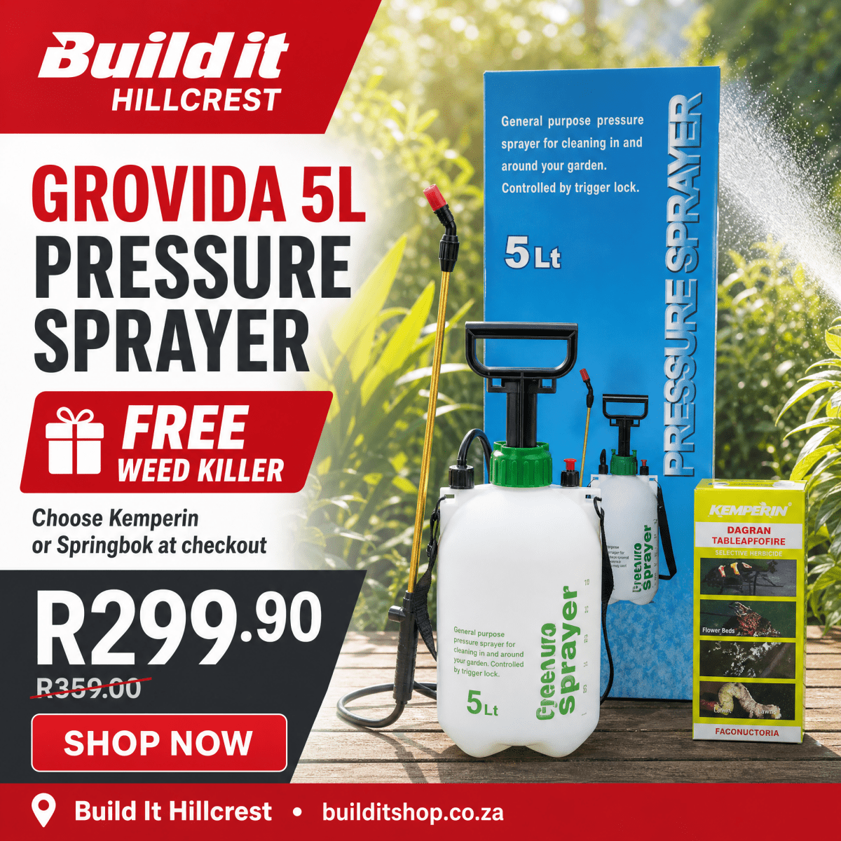 Pressure sprayer (5L) grovida