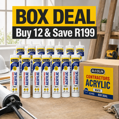 Alcolin Contractor Acrylic Sealant White 260ml BOX DEAL 12PCS