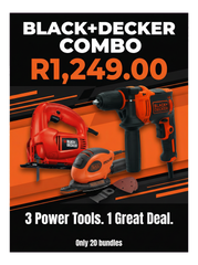 BLACK+DECKER 3-Tool DIY Combo Bundle | 710W Hammer Drill + 400W Jigsaw + 55W Mouse Sander