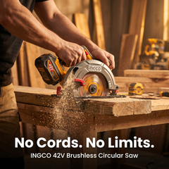 INGCO 42V Brushless Cordless Circular Saw Kit | 185mm Blade (Battery & Charger Included)