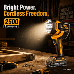 INGCO 20V Cordless Work Lamp — 2500 Lumens (Tool Only)