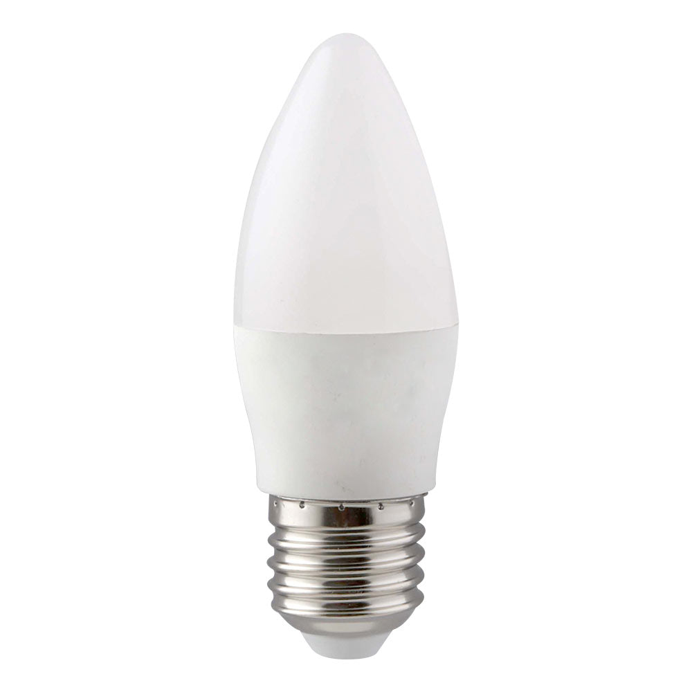 Eurolux Warm White E27 7W Opal Candle Plastic LED