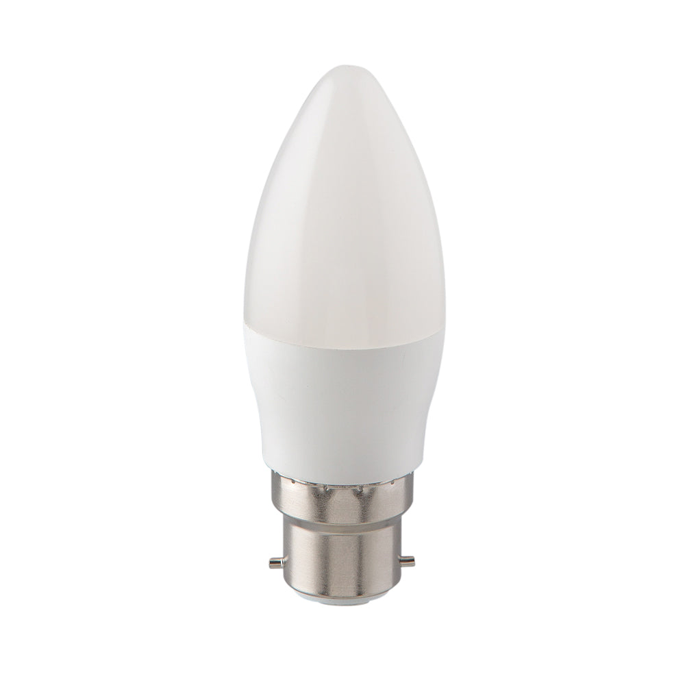 Eurolux Warm White B22 7W Opal Candle Plastic LED