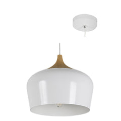 Eurolux White Fjord Pendant 270mm