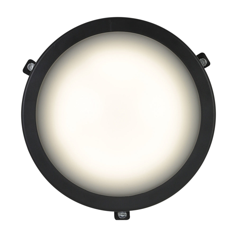 Eurolux LED Bulkhead 12w Round Black