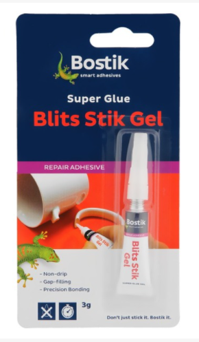 Bostik Blits Stik Super Glue Gel - Clear (3g)