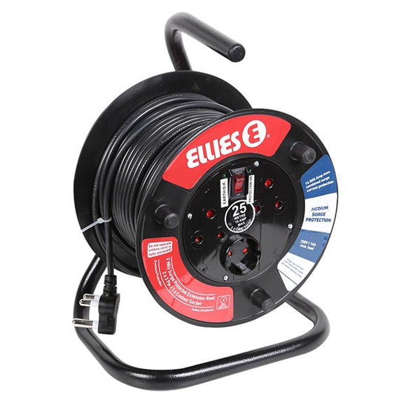 Ellies Ext. Reel with Surge Protection (1mm/10A) 25m
