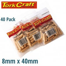 Tork Craft Dowel Pins 8X40mm