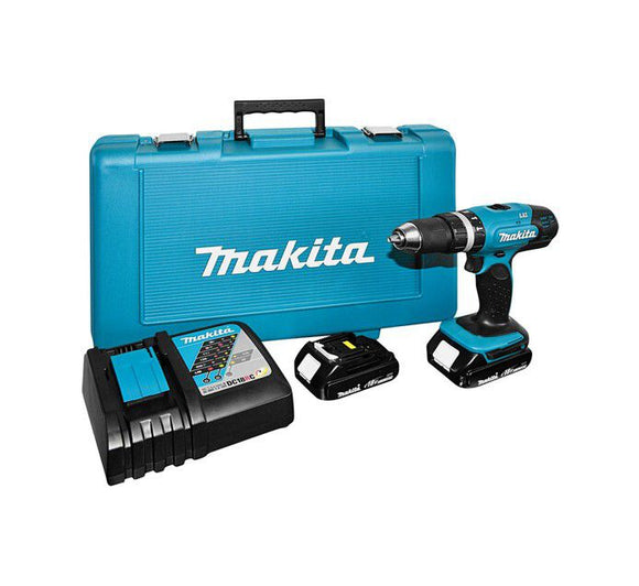 Makita 18V Cordless Impact Drill Kit DHP453RYE +2 Batteries + Charger