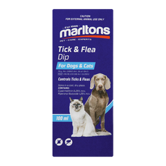 Marltons Tick & Flea Dip 100ml for Dogs and Cats