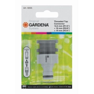 Gardena Tap Connector 26.5mm (3/4 inch) / 21mm (1/2 inch)