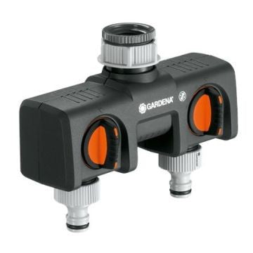 Gardena Twin-Tap Connector 26.5mm (3/4 inch) / 33.3mm (1 inch)