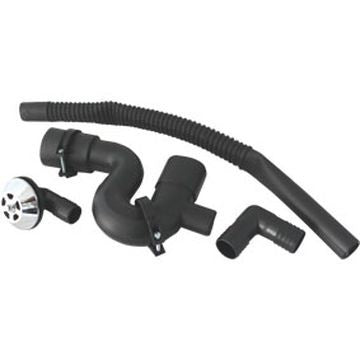 Trap Bath&Overflow Black 40mmx40mm