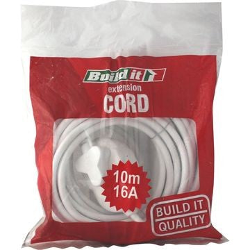 Extension Cord White 10m 16A