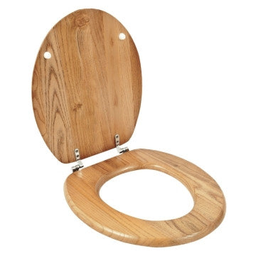 Toilet Seat 18" Oak Wood Light