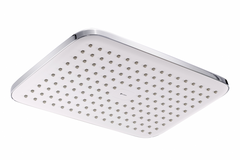 COBRA BREATHE SHOWER HEAD RECTANGULAR 360MM WHITE FACE PLATE