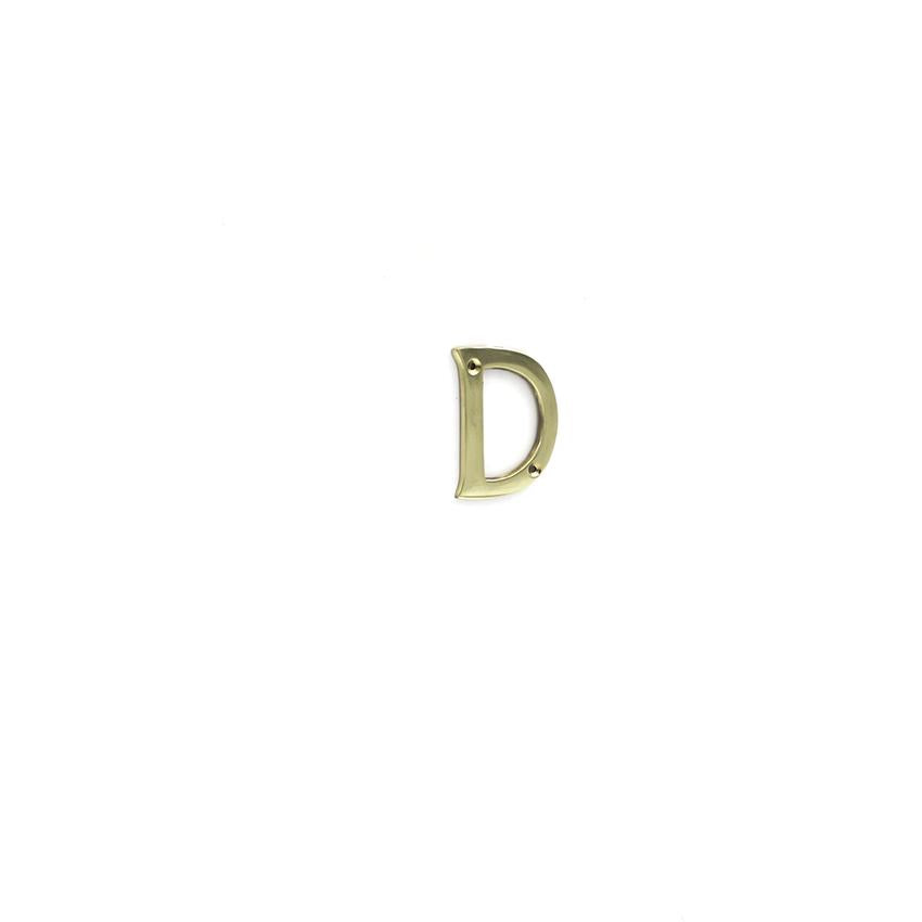 Brass Letter 'D' 75MM