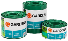 Gardena Lawn Edging, High-Quality Plastic, Green, 9m Length, 20cm Height