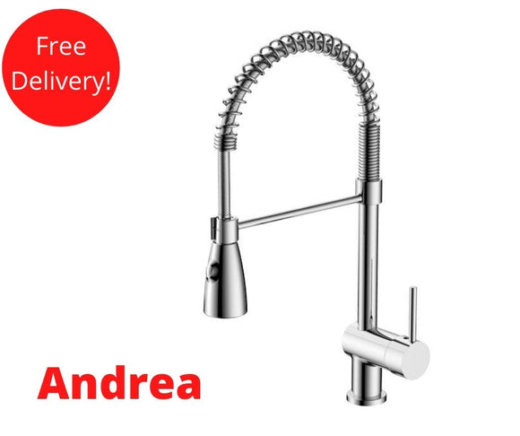 Andrea high rise kitchen sink mixer